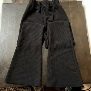 Black tights from SHEIN with fare at bottom pin stripped